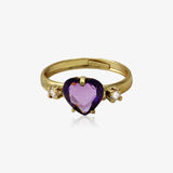 Anillo Amatista Corazon