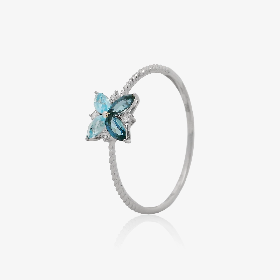 Anillo Flor Topacio