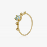 Anillo Topacio y diamantes