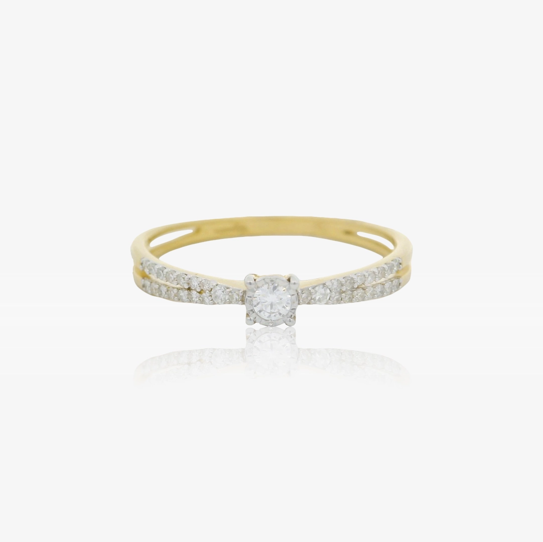 Anillo cruzado Diamantes 0.15