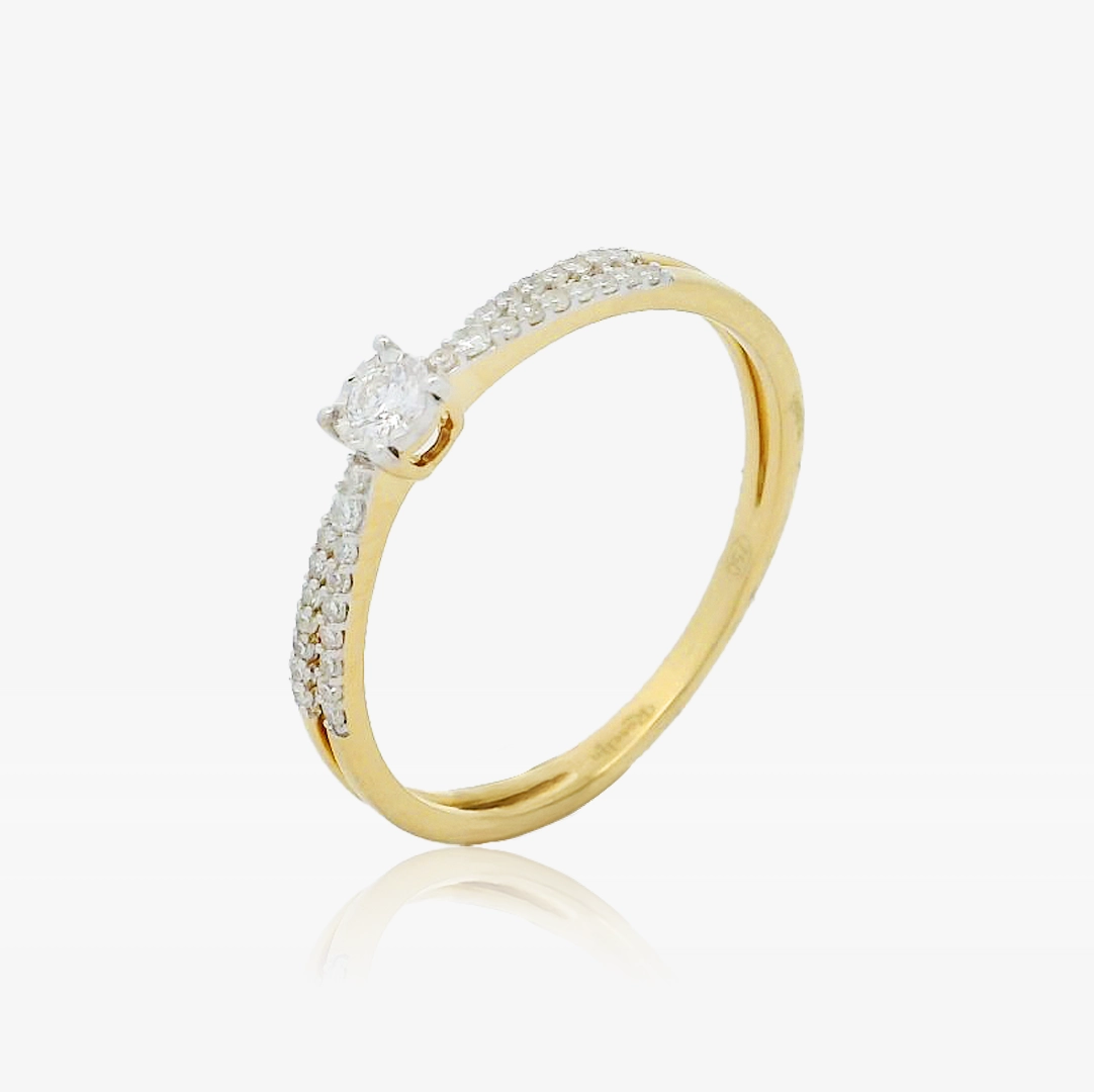 Anillo cruzado Diamantes 0.15
