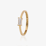 Anillo Circonita Rectangular