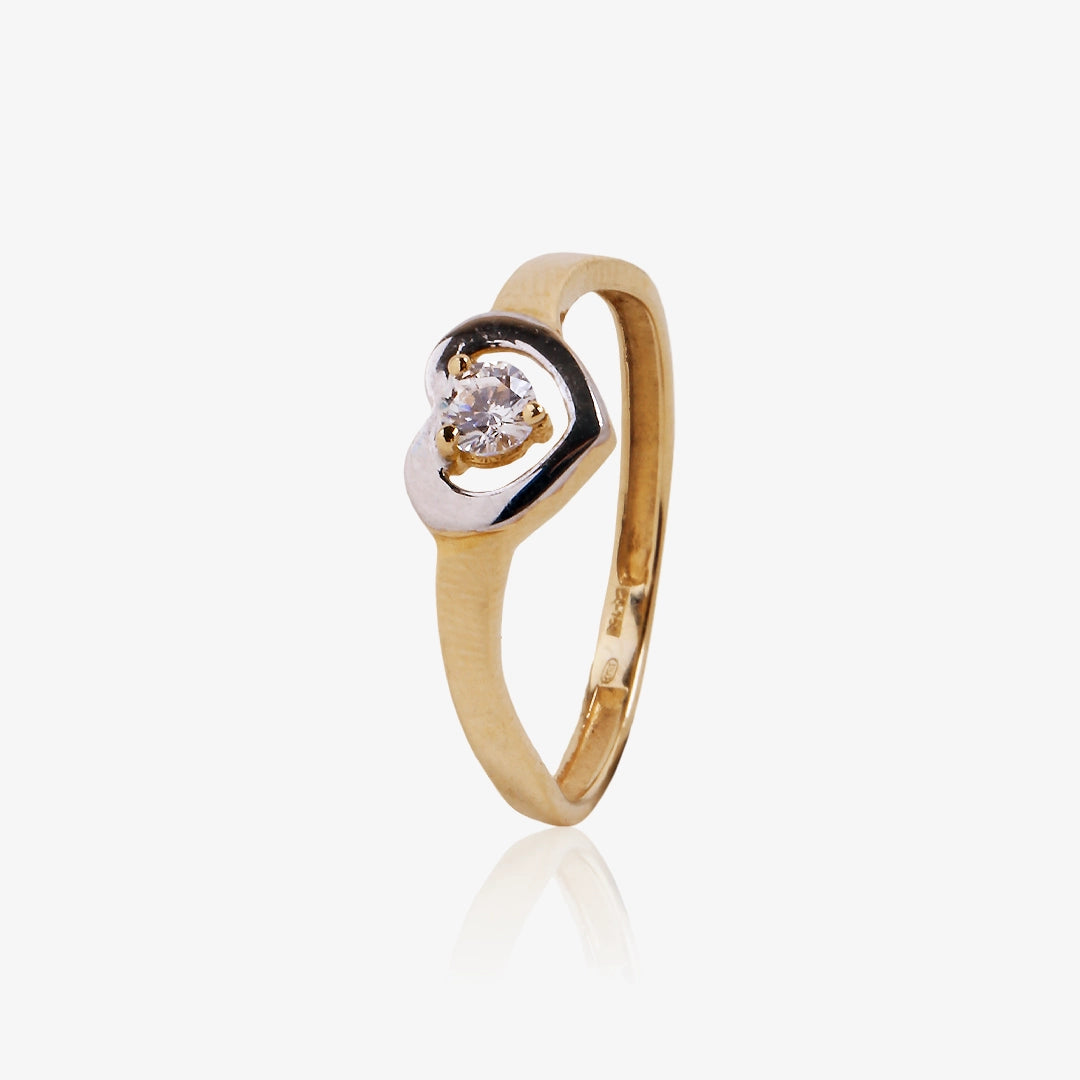 Anillo Bicolor Corazon
