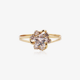 Zirconia flower ring