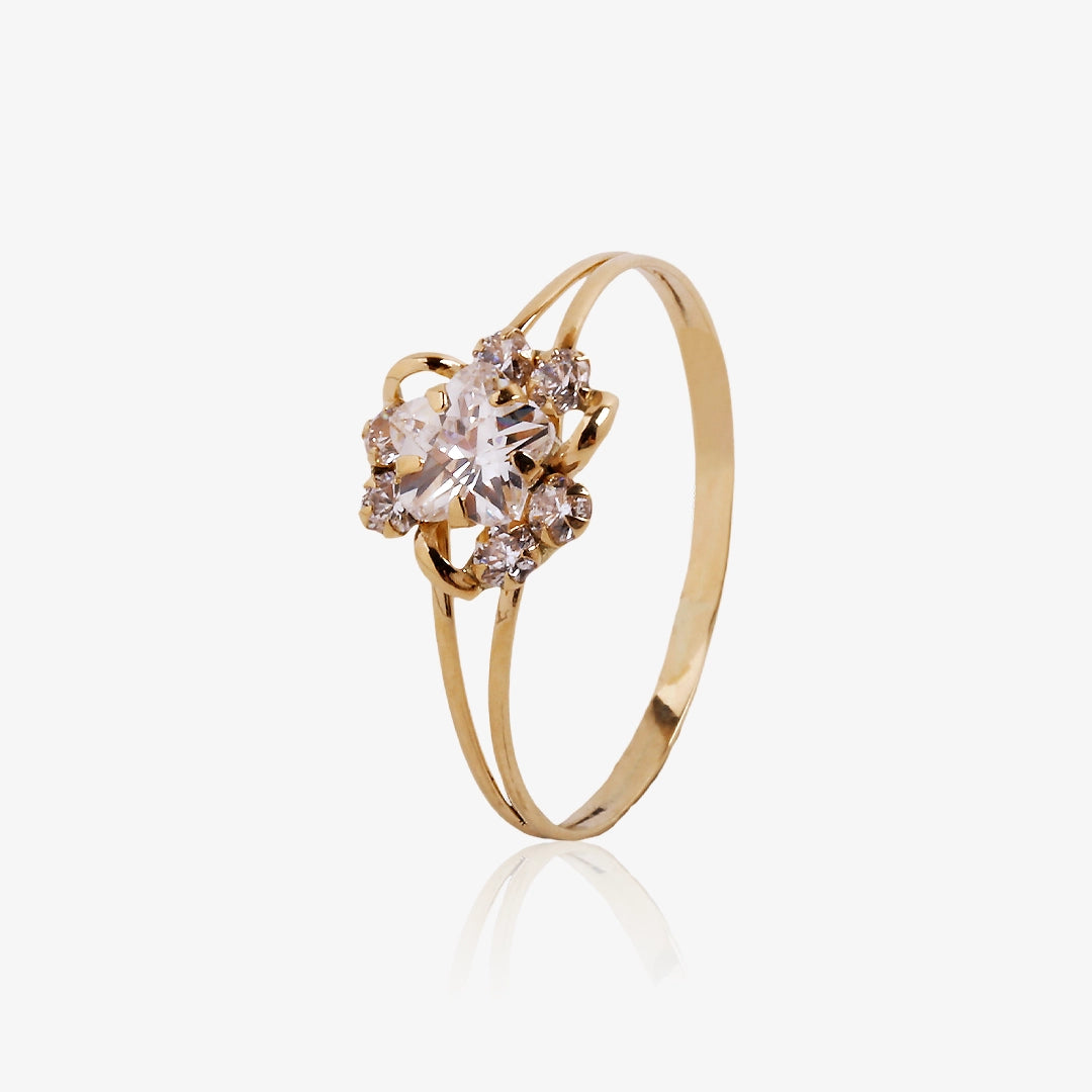 Zirconia flower ring