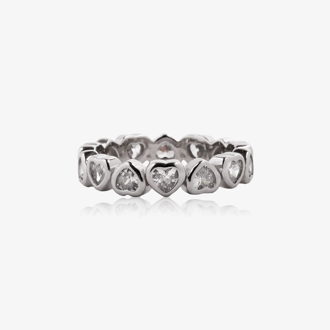Hearts Zirconia Ring