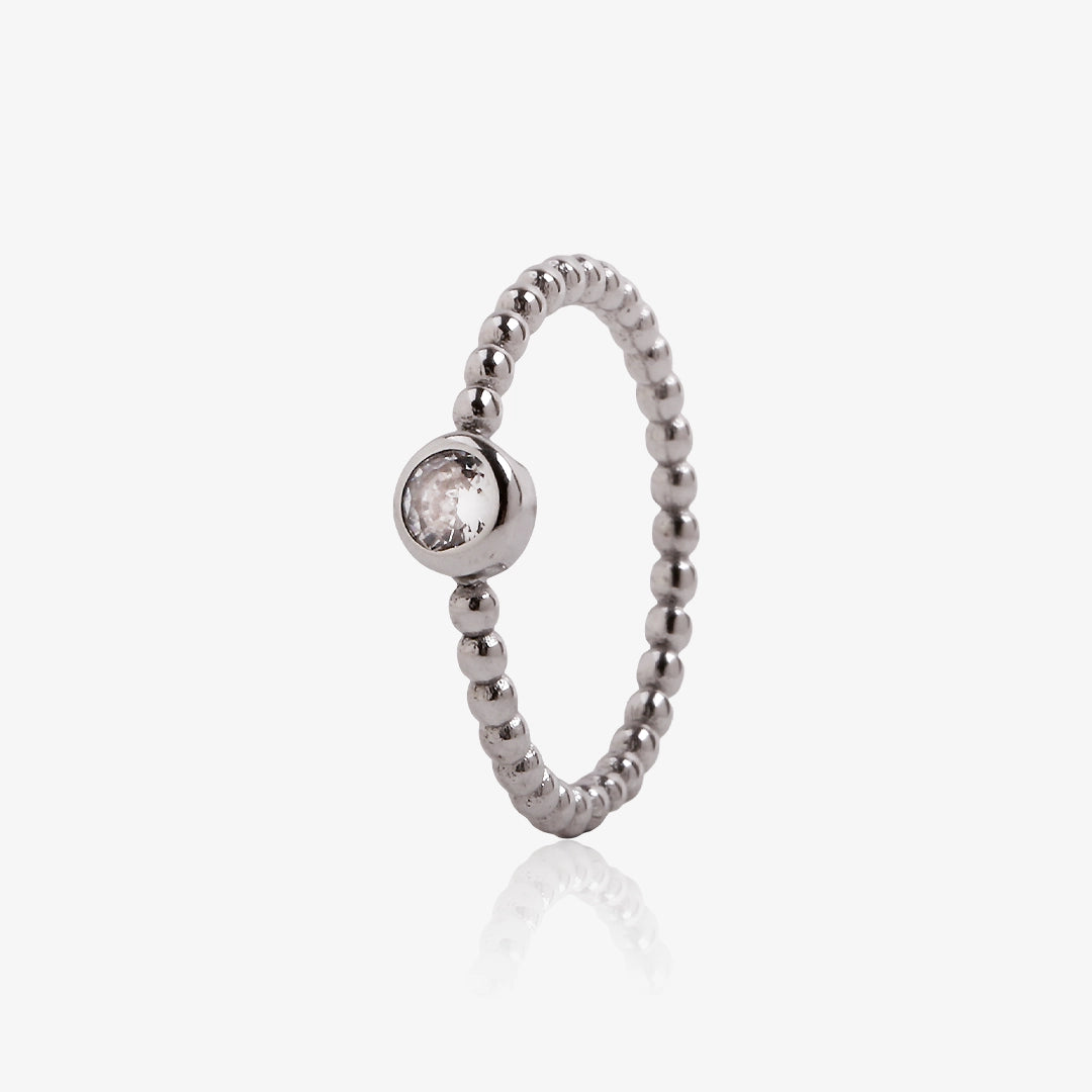 Ring with chaton beads
