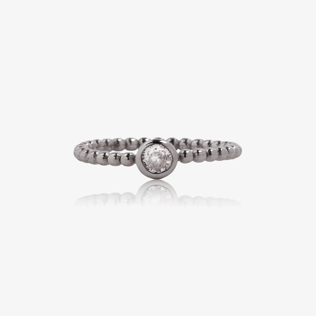 Ring with chaton beads