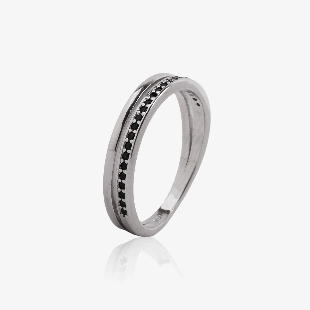 Black Zirconia Ring