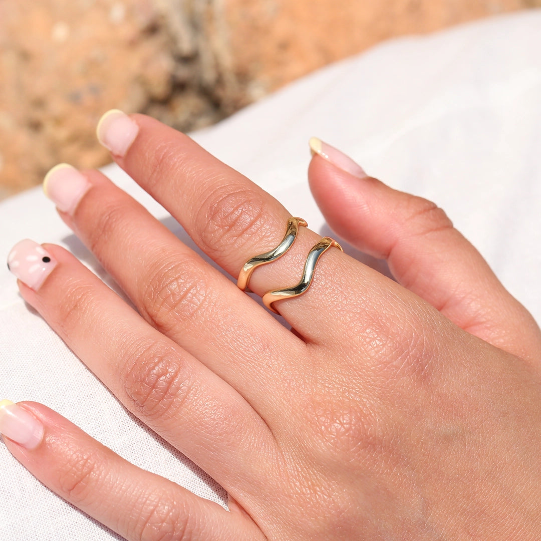 Anillo ondas Abierta