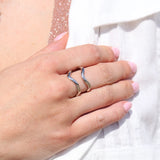 Anillo ondas Abierta