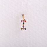 Multicolor initial pendant