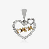 Colgante corazon circonitas mama