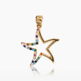 Colgante estrella multicolor