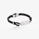 RS ROSLAIN SPORT BRACELET STEEL SLAVE LEATHER BROWN