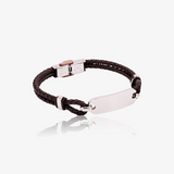 RS ROSLAIN SPORT BRACELET STEEL SLAVE LEATHER BROWN