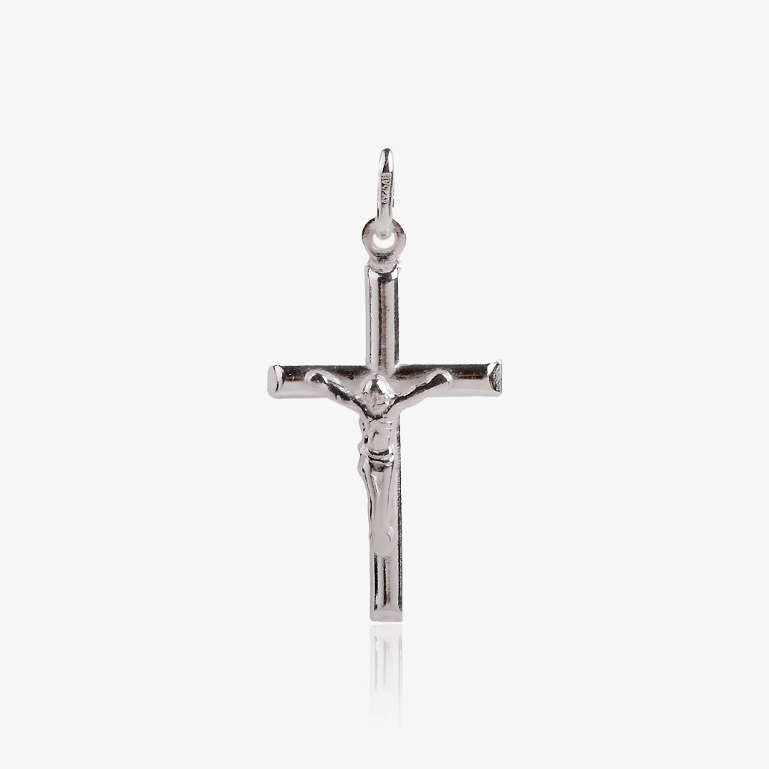 Cruz Plata de Ley Cristo tubo