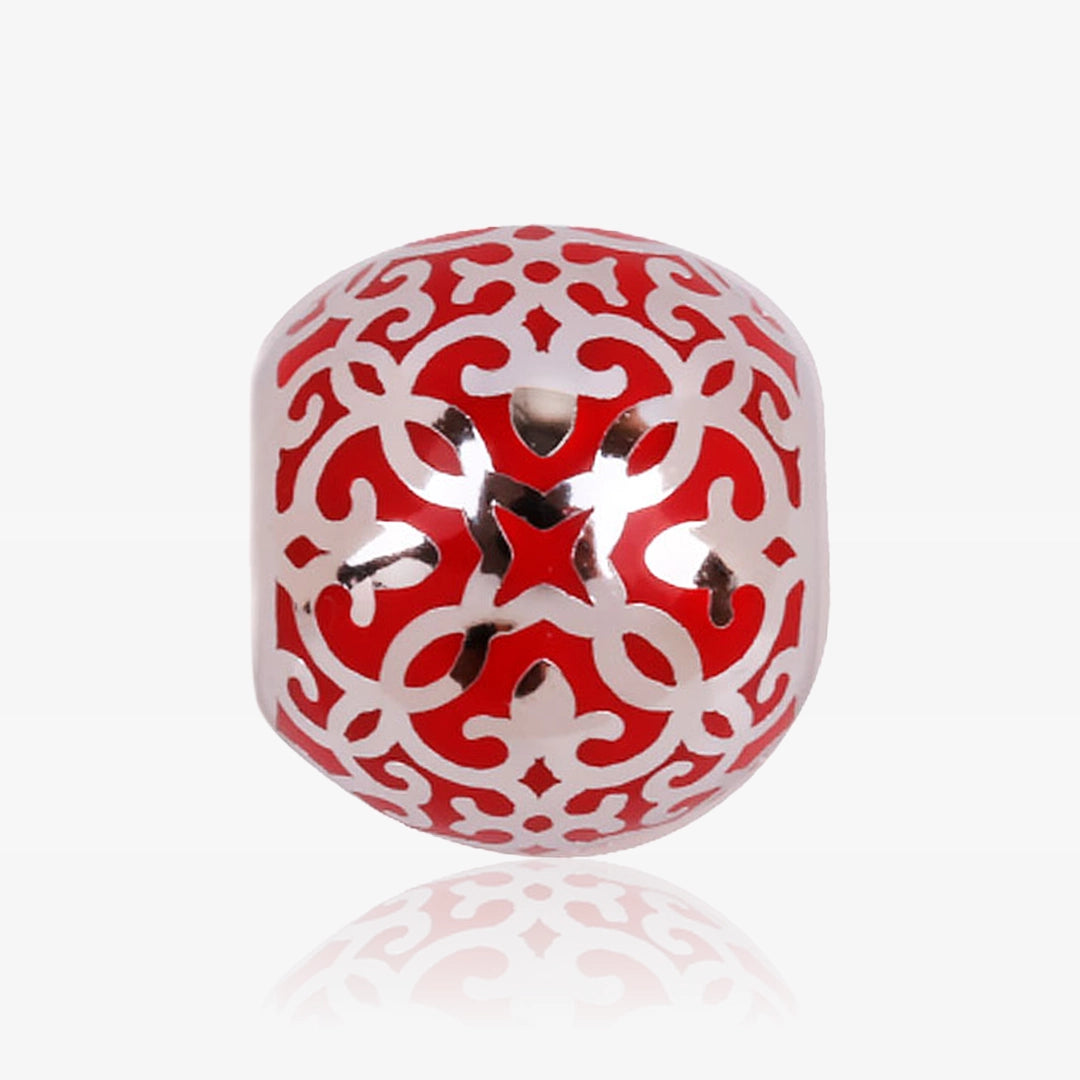 Red mosaic bead