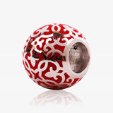 Red mosaic bead