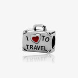 Suitcase charm 'I to travel'