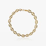 Pulsera Oro Lisa Travesiño 19 Cm