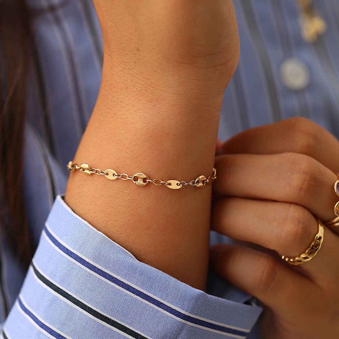Pulsera Lisa Chapas