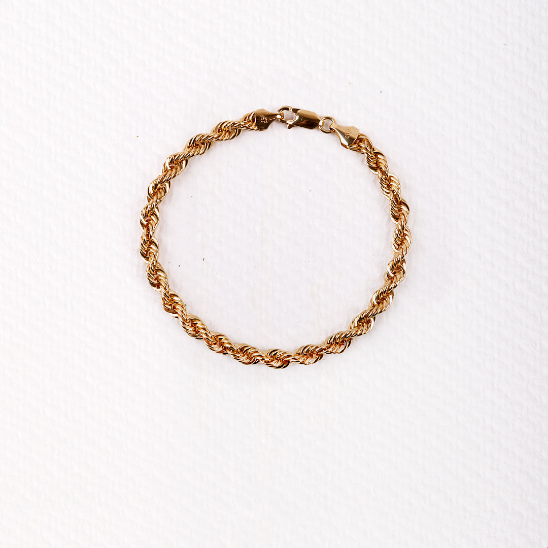 Pulsera cordón salomonico 4.5 mm