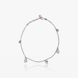 Tobillera Perla Corazones