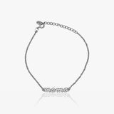 Pulsera Plata Piedra Mama 18 Cm
