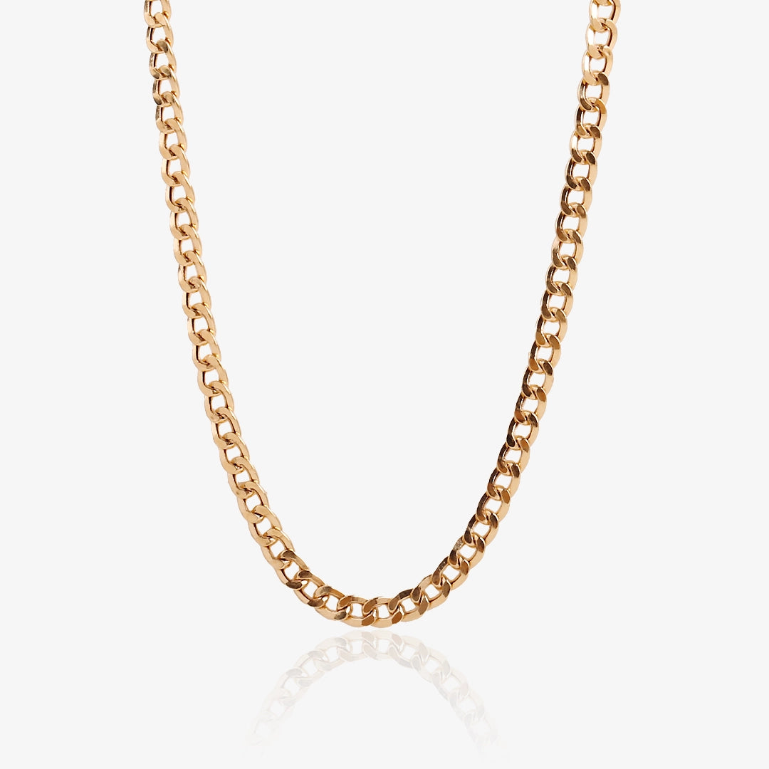 Flat Curb Gold Chain