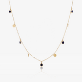 Blue Discs Necklace.