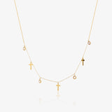 Collar cruz y chatón