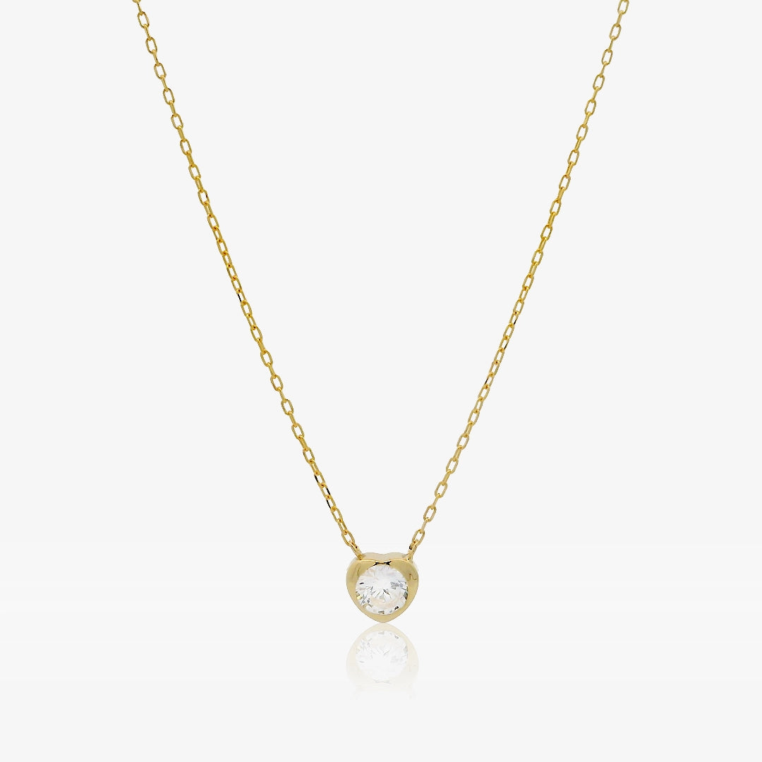 Heart chaton necklace.
