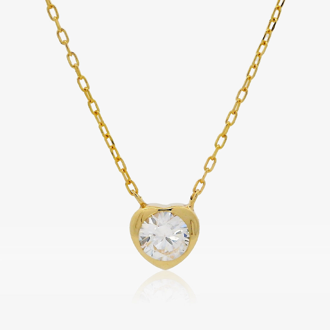 Heart chaton necklace.