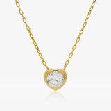 Heart chaton necklace.