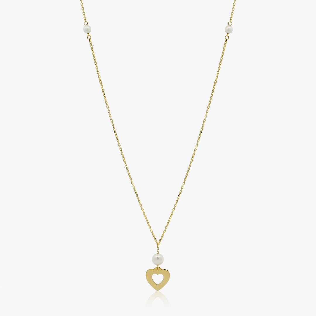 Collar Perla Corazon