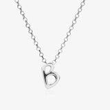 Letter silhouette necklace.