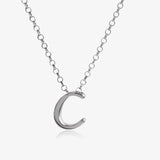 Letter silhouette necklace.