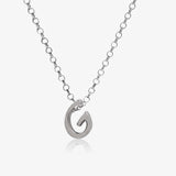 Letter silhouette necklace.