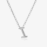 Letter silhouette necklace.