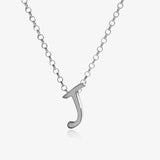 Letter silhouette necklace.