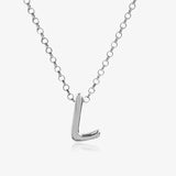 Letter silhouette necklace.