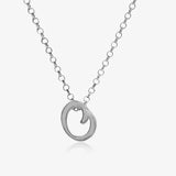 Letter silhouette necklace.