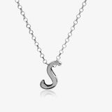 Letter silhouette necklace.