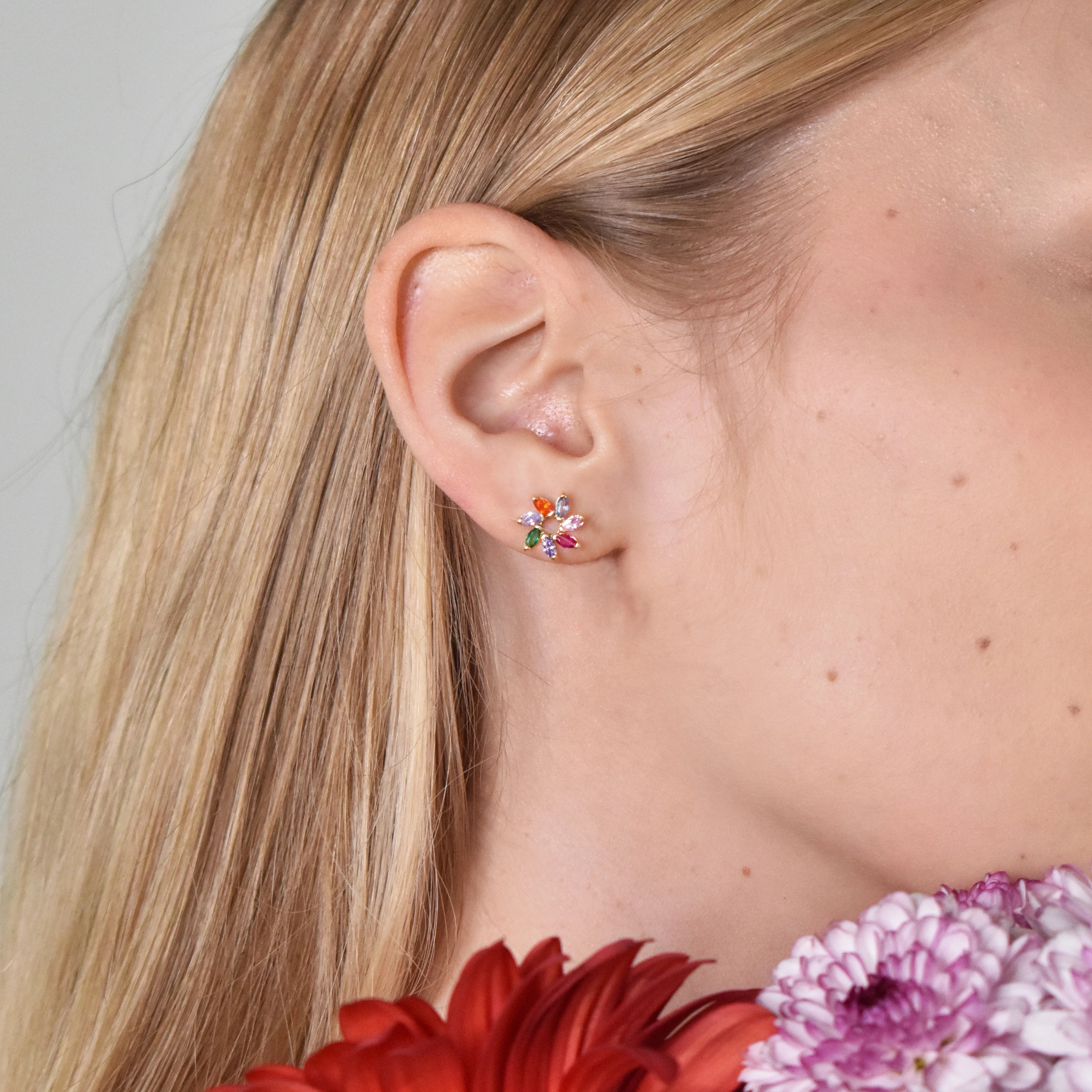 Pendientes Sol multicolor