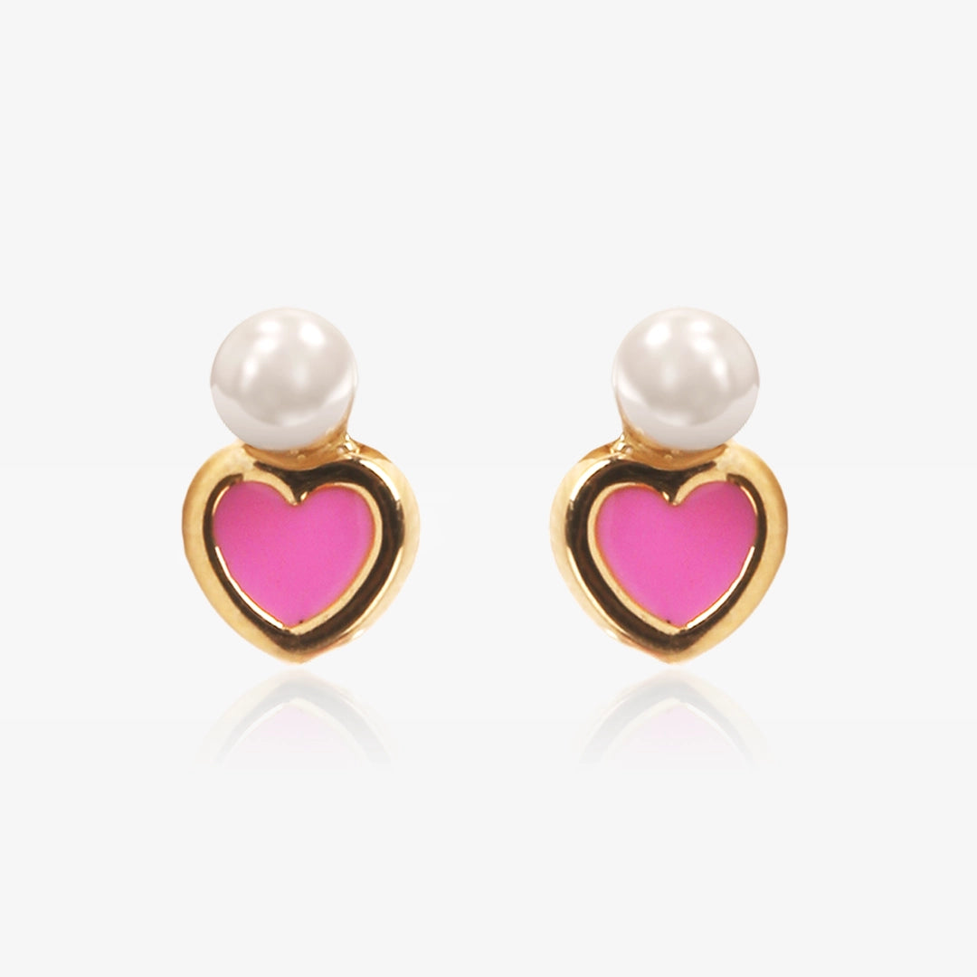 Pendientes Perlas Corazon