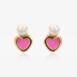 Pendientes Perlas Corazon