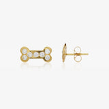 Pendientes Huesitos circonitas