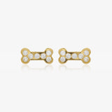 Pendientes Huesitos circonitas