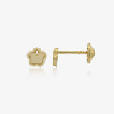 Pares Oro Rosca Mini Estrella Brillo